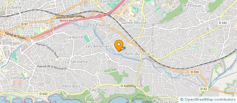 localisation de l'entreprise OMEGA à TOULON