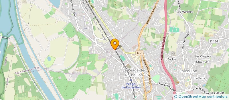 localisation de l'entreprise OMEGA  LE PEAGE-DE-ROUSSILLON