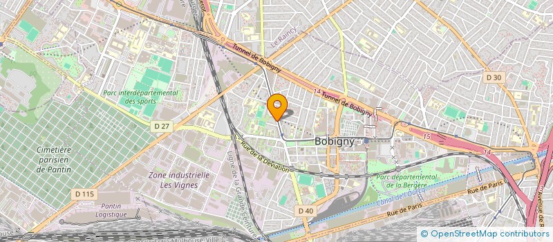 localisation de l'entreprise OMEGA 93  BOBIGNY