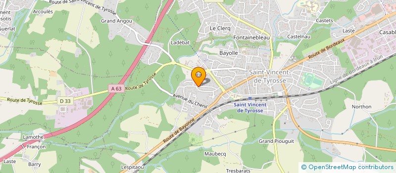 localisation de l'entreprise OMEGA BAT à SAINT-VINCENT-DE-TYROSSE
