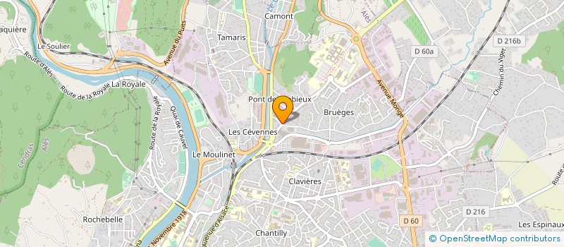 localisation de l'entreprise OMEGA CONSTRUCTION  ALES