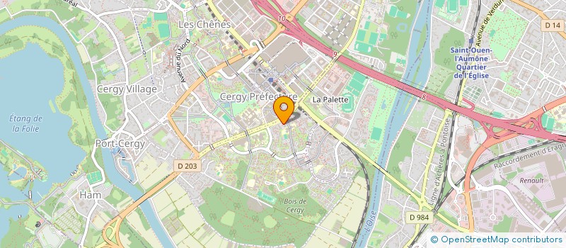 localisation de l'entreprise OMEGA CORP à CERGY