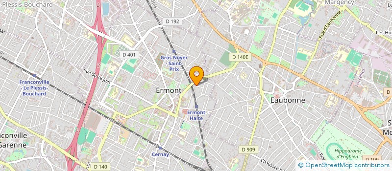 localisation de l'entreprise OMEGA E-SERVICES à ERMONT