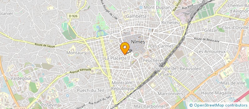 localisation de l'entreprise OMEGA GESTION  NIMES
