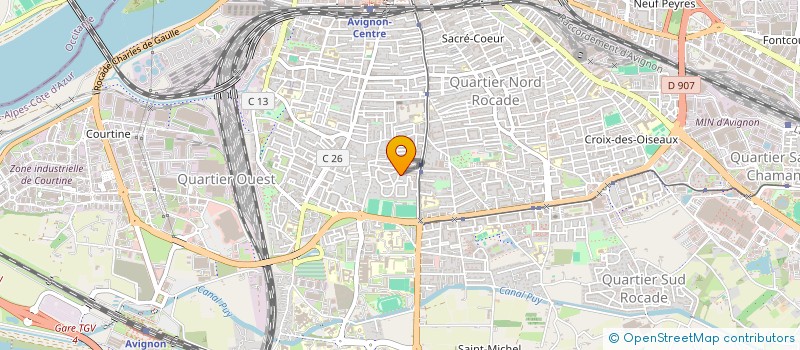 localisation de l'entreprise OMEGA INC.  AVIGNON