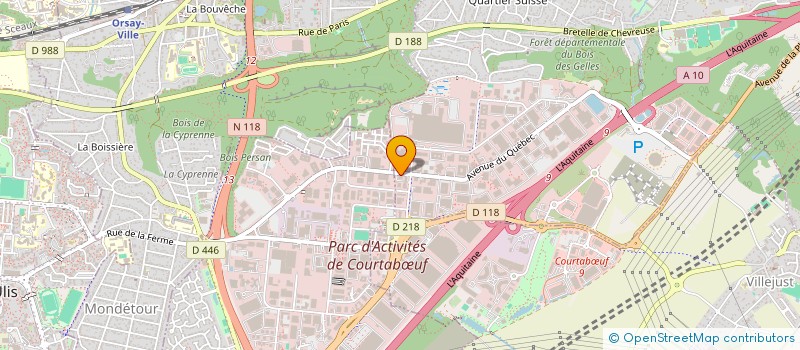 localisation de l'entreprise OMEGA INTERIM IDF à VILLEBON-SUR-YVETTE