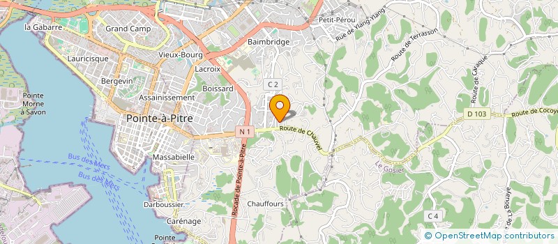 localisation de l'entreprise OMEGA NET PLUS à LES ABYMES