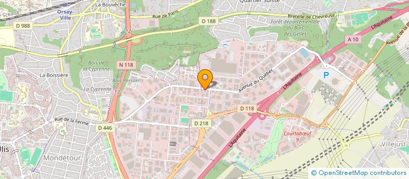 localisation de l'entreprise OMEGA TECH à VILLEBON-SUR-YVETTE