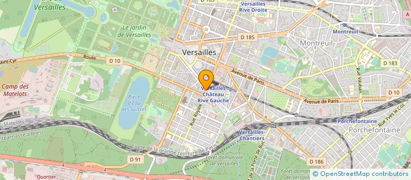 localisation de l'entreprise OMEGA TEKNOLOGIE à VERSAILLES