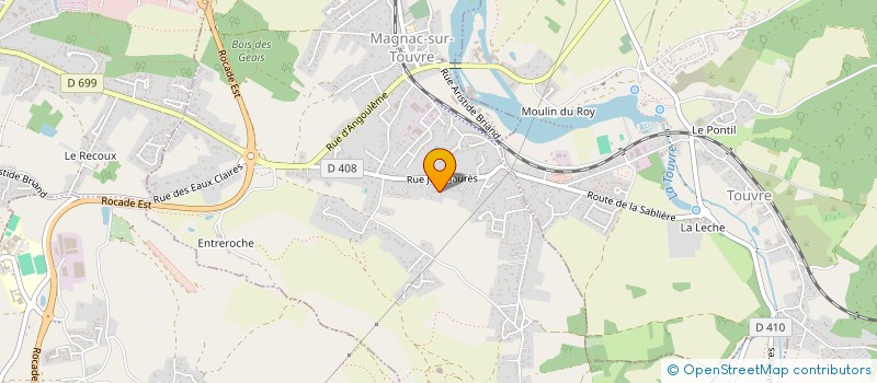 localisation de l'entreprise OMELEC 16 à MAGNAC-SUR-TOUVRE