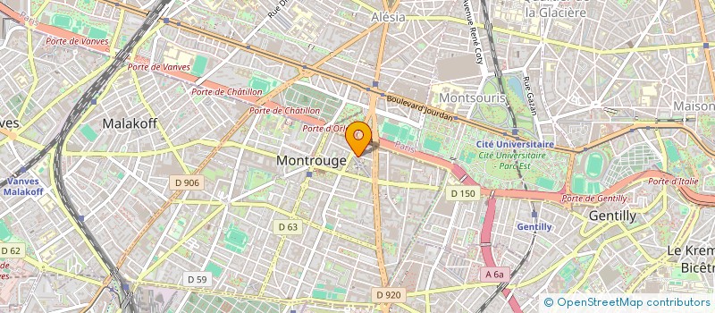 localisation de l'entreprise OMNI à MONTROUGE