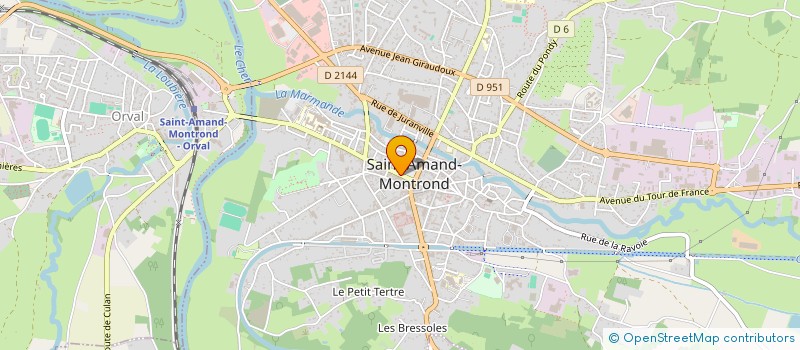 localisation de l'entreprise OMNIA à SAINT-AMAND-MONTROND