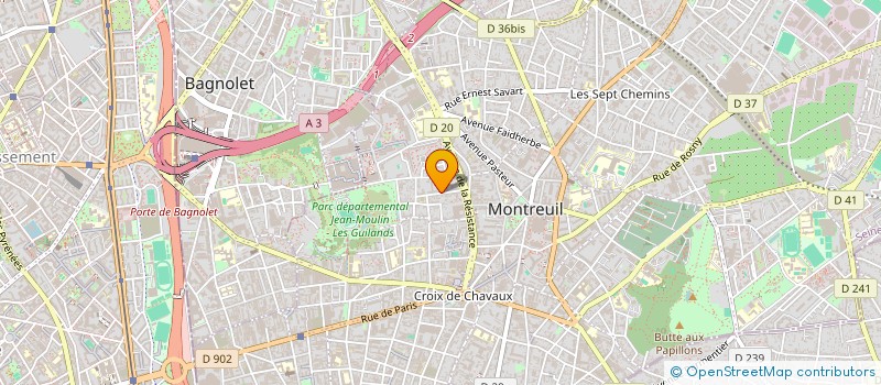 localisation de l'entreprise OMNIMAGES à MONTREUIL