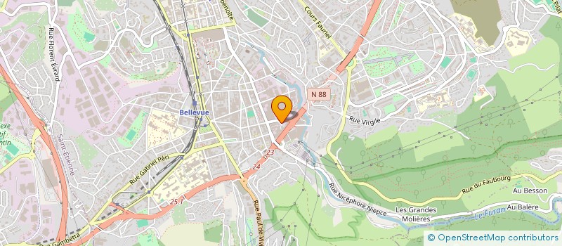 localisation de l'entreprise OMNITEX à SAINT-ETIENNE