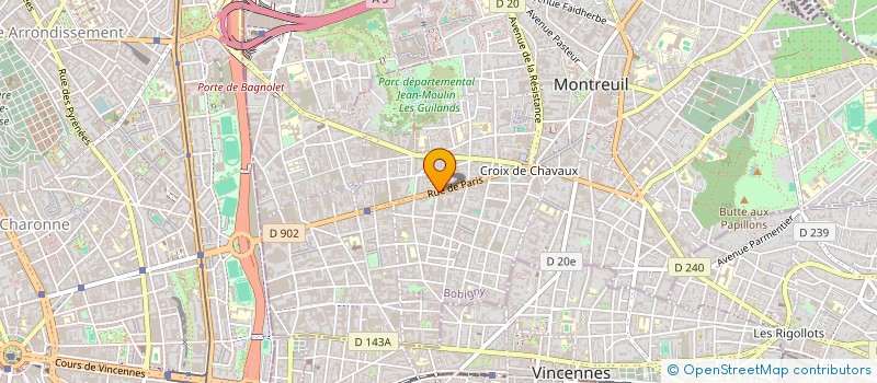 localisation de l'entreprise OMNX  MONTREUIL