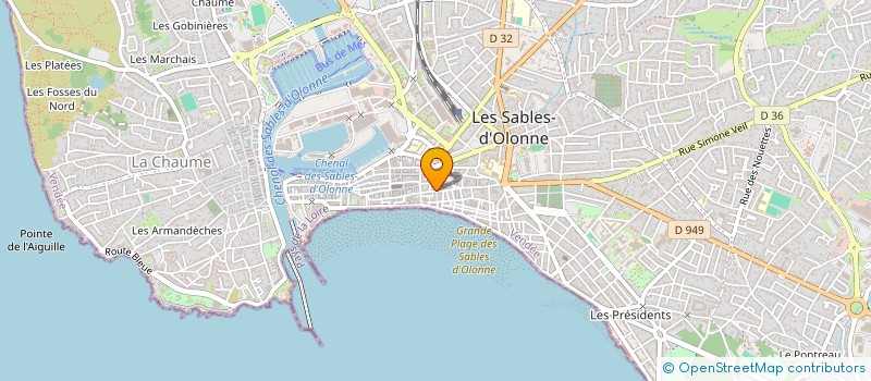 localisation de l'entreprise ON EST LA POUR TOIT à LES SABLES D'OLONNE