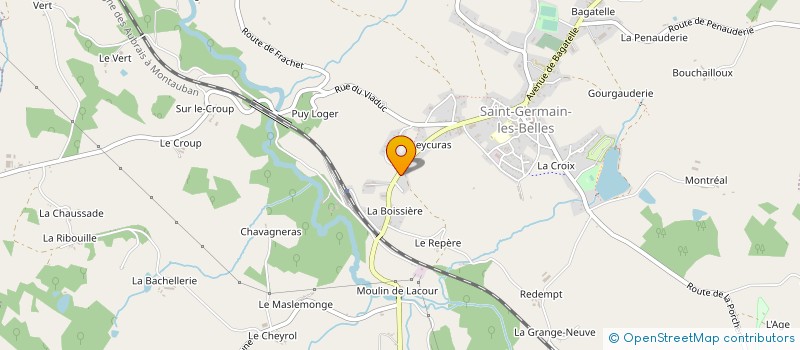 localisation de l'entreprise ON FAIT CONFIANCE A LA VIE  SAINT-GERMAIN-LES-BELLES