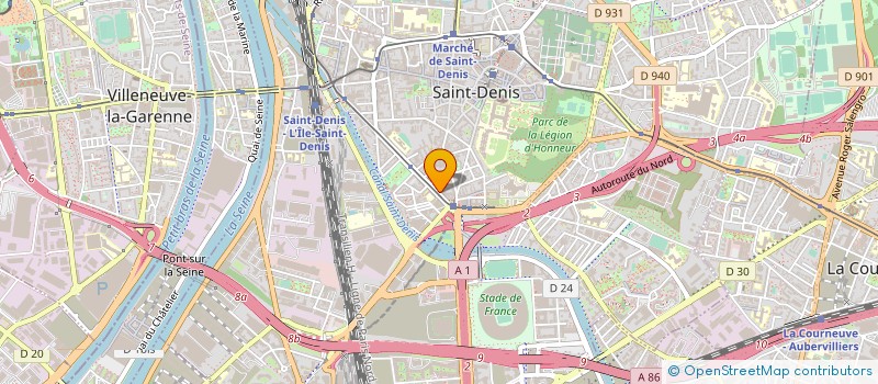 localisation de l'entreprise ON N'ARRETE PAS LE THEATRE  SAINT-DENIS