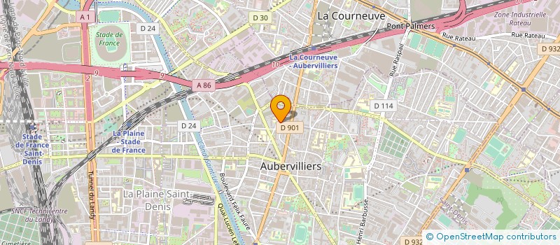 localisation de l'entreprise ON NE BADINE PAS AVEC L'HUMOUR  AUBERVILLIERS