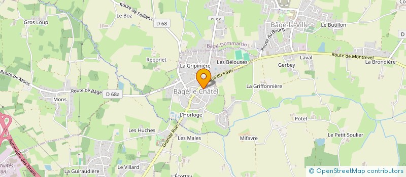 localisation de l'entreprise ON OFF ELEC  BAGE-LE-CHATEL