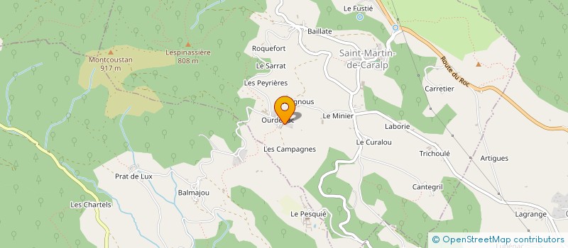 localisation de l'entreprise ON S'EN BAL à SAINT-MARTIN-DE-CARALP
