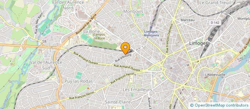 localisation de l'entreprise ON VERRA BIEN à LIMOGES