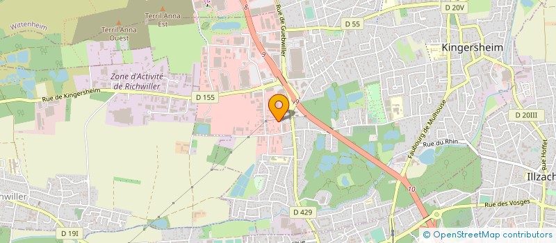 localisation de l'entreprise ONALTI LOCATION  KINGERSHEIM