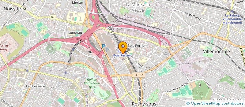 localisation de l'entreprise ONANGUE SECURITE PRIVEE à ROSNY-SOUS-BOIS
