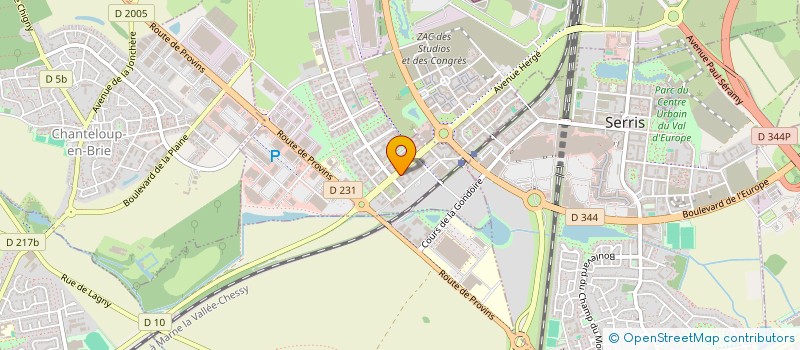 localisation de l'entreprise ONATYS SOFTWARE  MONTEVRAIN