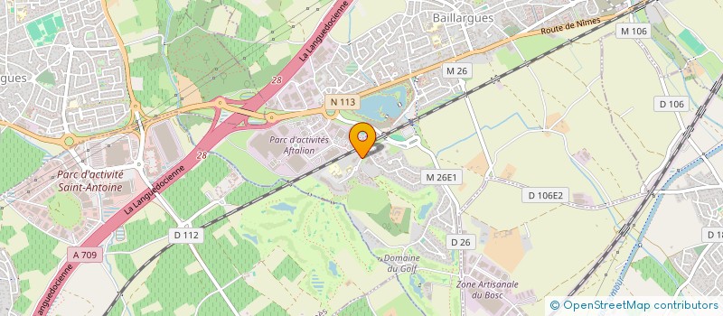 localisation de l'entreprise ONBIS  BAILLARGUES