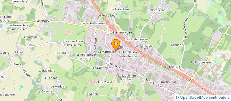 localisation de l'entreprise ONC à COUERON