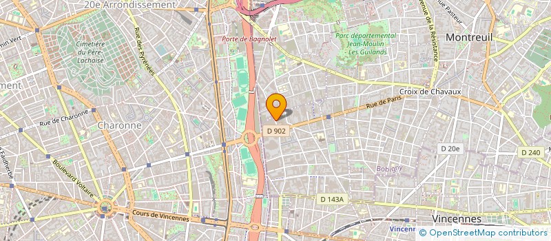 localisation de l'entreprise ONCE IN MONTREUIL  MONTREUIL