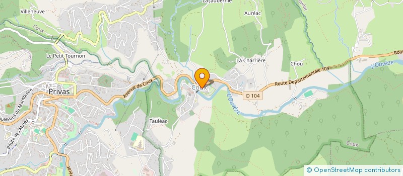 localisation de l'entreprise ONCLAIRE TAXI  COUX