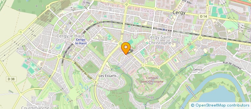 localisation de l'entreprise ONCLASS75  CERGY