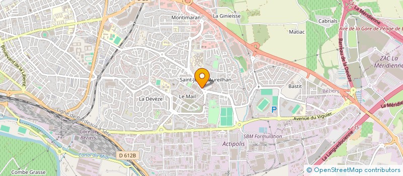 localisation de l'entreprise ONCODOC à BEZIERS