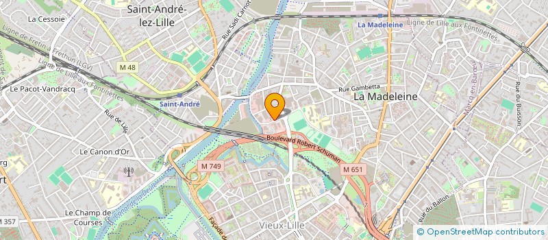 localisation de l'entreprise ONCOMEL-ONCOLOGIE LIBERALE METR LILLOISE à LA MADELEINE