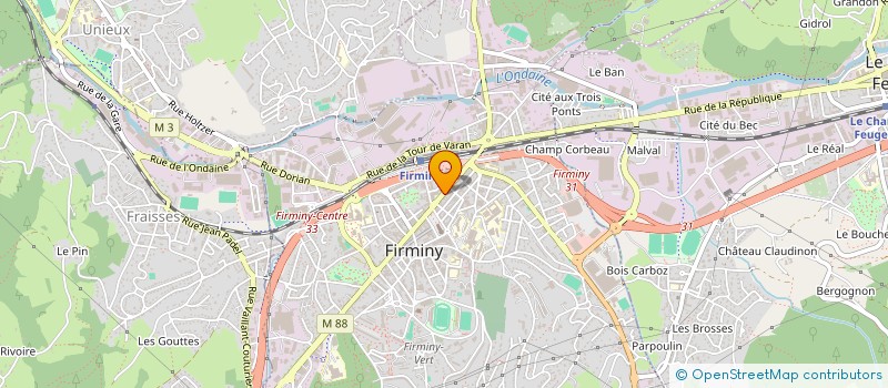 localisation de l'entreprise OND'OPTIC à FIRMINY