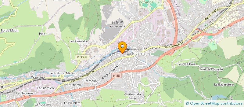 localisation de l'entreprise ONDAINE AUTOS  LA RICAMARIE