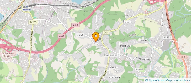 localisation de l'entreprise ONDAREA  BASSUSSARRY