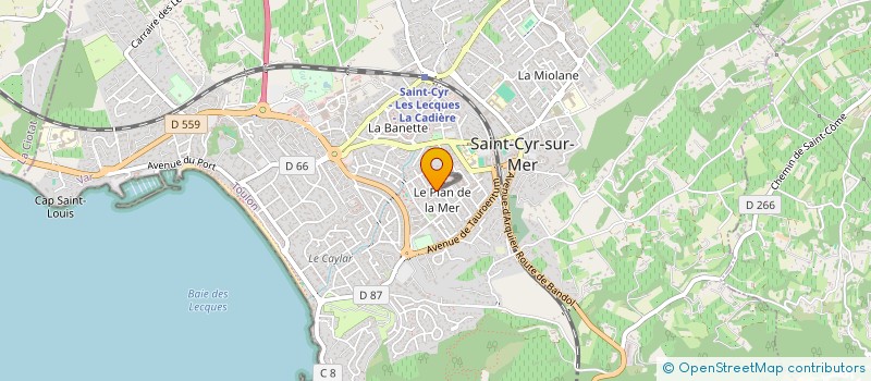 localisation de l'entreprise ONDELO à SAINT-CYR-SUR-MER