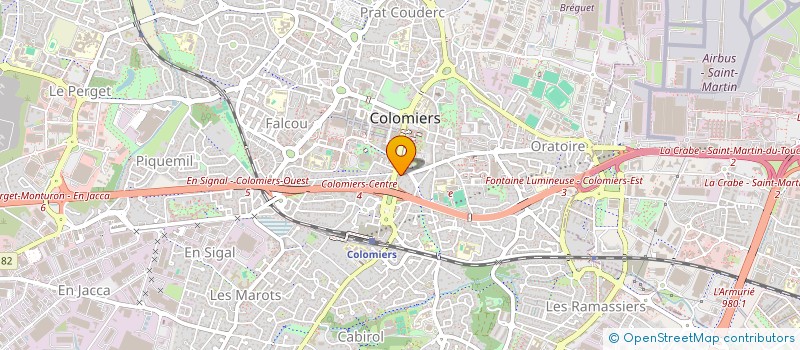 localisation de l'entreprise ONDES DU VERSEAU à COLOMIERS