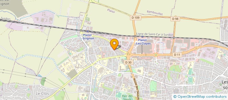 localisation de l'entreprise ONDES ET SURFACES à PLAISIR