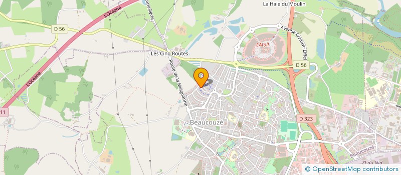 localisation de l'entreprise ONDO TRANSPORTS EXPRESS  BEAUCOUZE