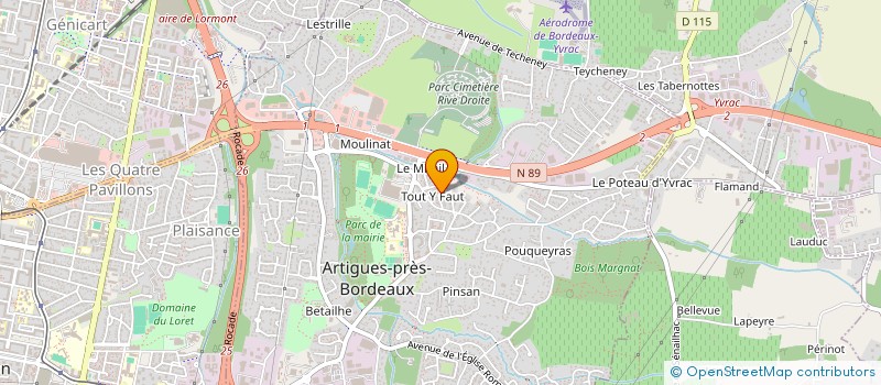 localisation de l'entreprise ONDORAMA  ARTIGUES-PRES-BORDEAUX