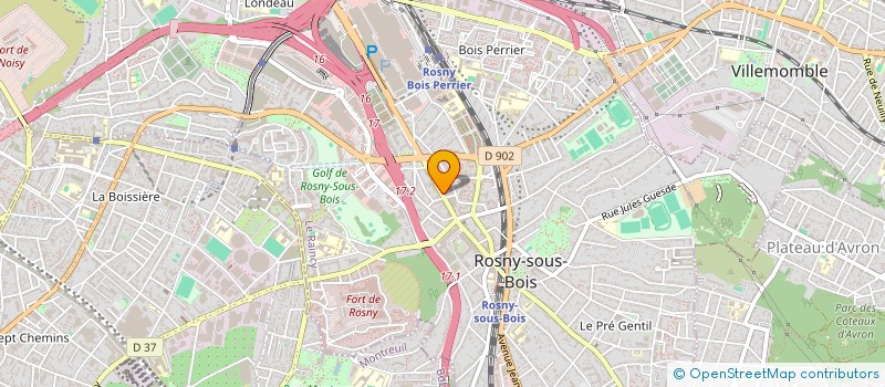 localisation de l'entreprise ONDULATOIRES PRODUCTIONS à ROSNY-SOUS-BOIS