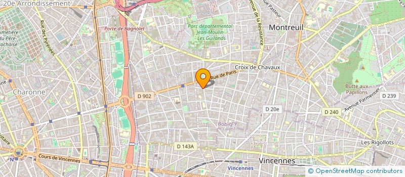localisation de l'entreprise ONE BOX CONSEIL à MONTREUIL