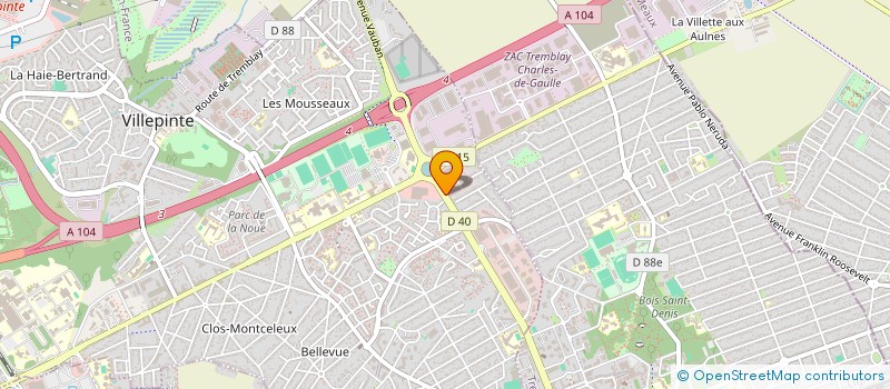 localisation de l'entreprise ONE CLIC à VILLEPINTE
