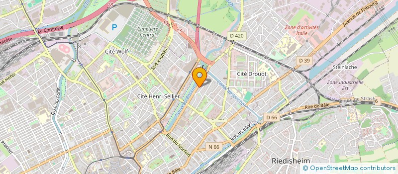 localisation de l'entreprise ONE COM  MULHOUSE