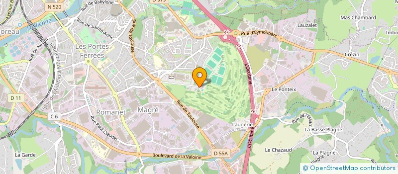 localisation de l'entreprise ONE GOLF à LIMOGES