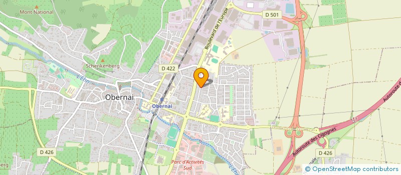 localisation de l'entreprise ONE (OBJETS & NOUVEAUX ESPACES)  OBERNAI